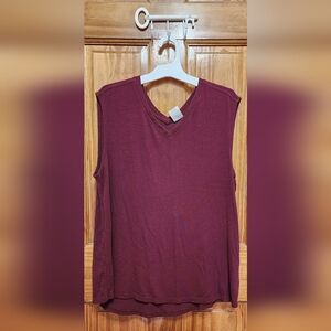 Dark Burgundy Athletic Works Sleeveless Top